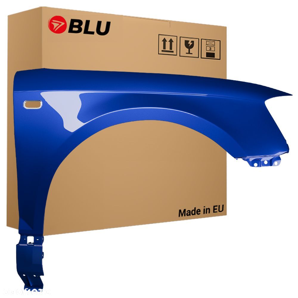 BLU Błotnik AUDI A3 8P LZ5C prawy niebieski 03-08 przód ocynk MauritiusBlau OzeanBlau - 1