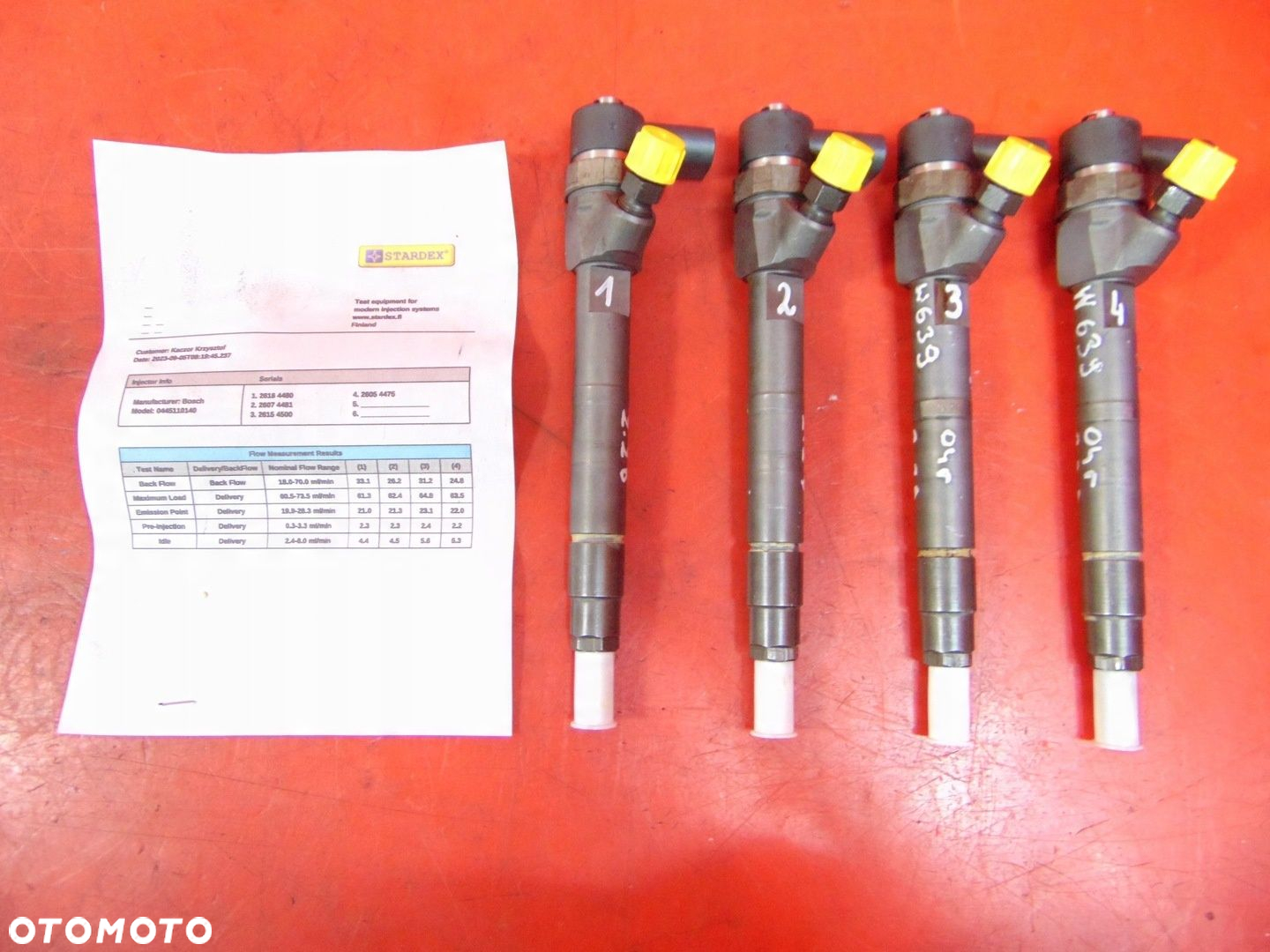 MERCEDES VITO WTRYSKIWACZE 2.2 CDI 646982 WTRYSKI 0445110140 A6460700287 - 2