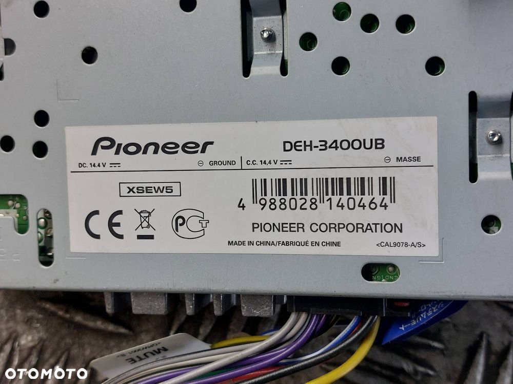 RADIO ODTWARZACZ SAMOCHODOWY 1 DIN PIONEER DEH-3400UB USB AUX - 4