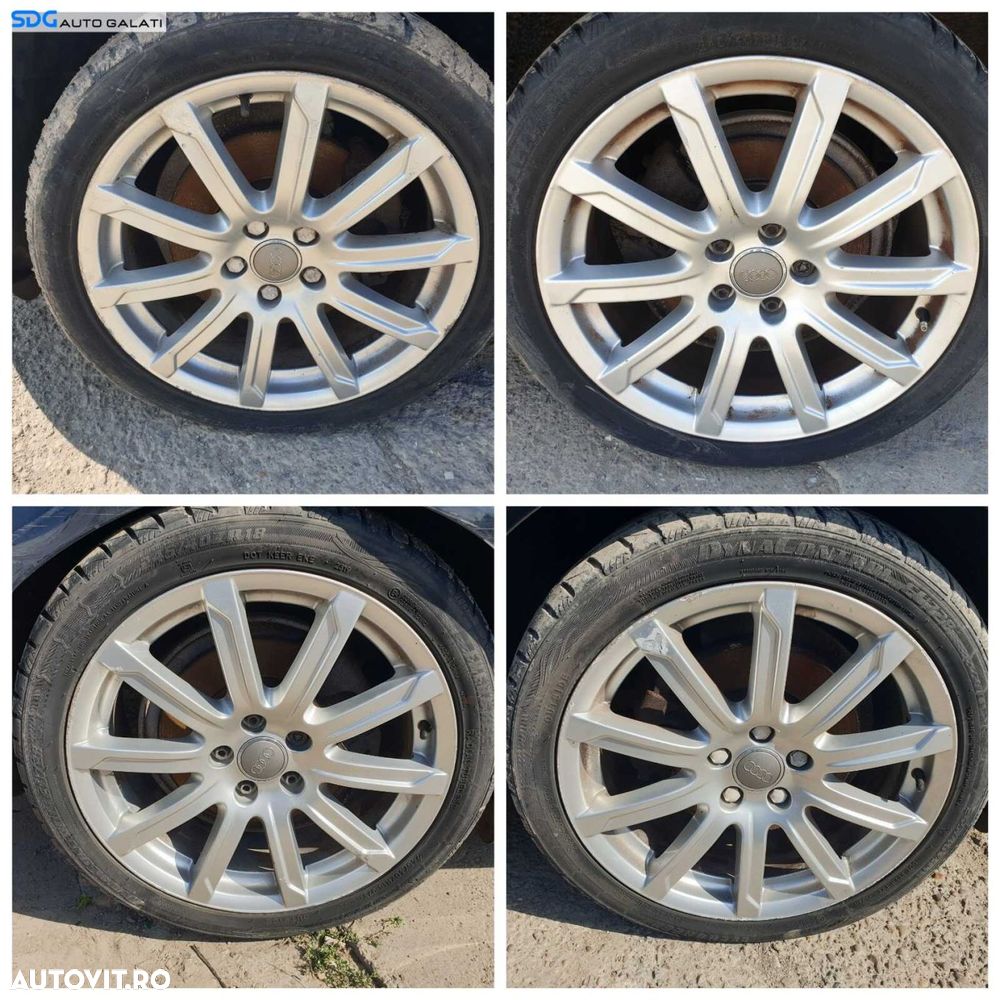 Set 4 Jante Roti Aliaj cu Anvelope 245 45 18 R18 Audi A6 C6 2005 - 2011 [1626] - 1