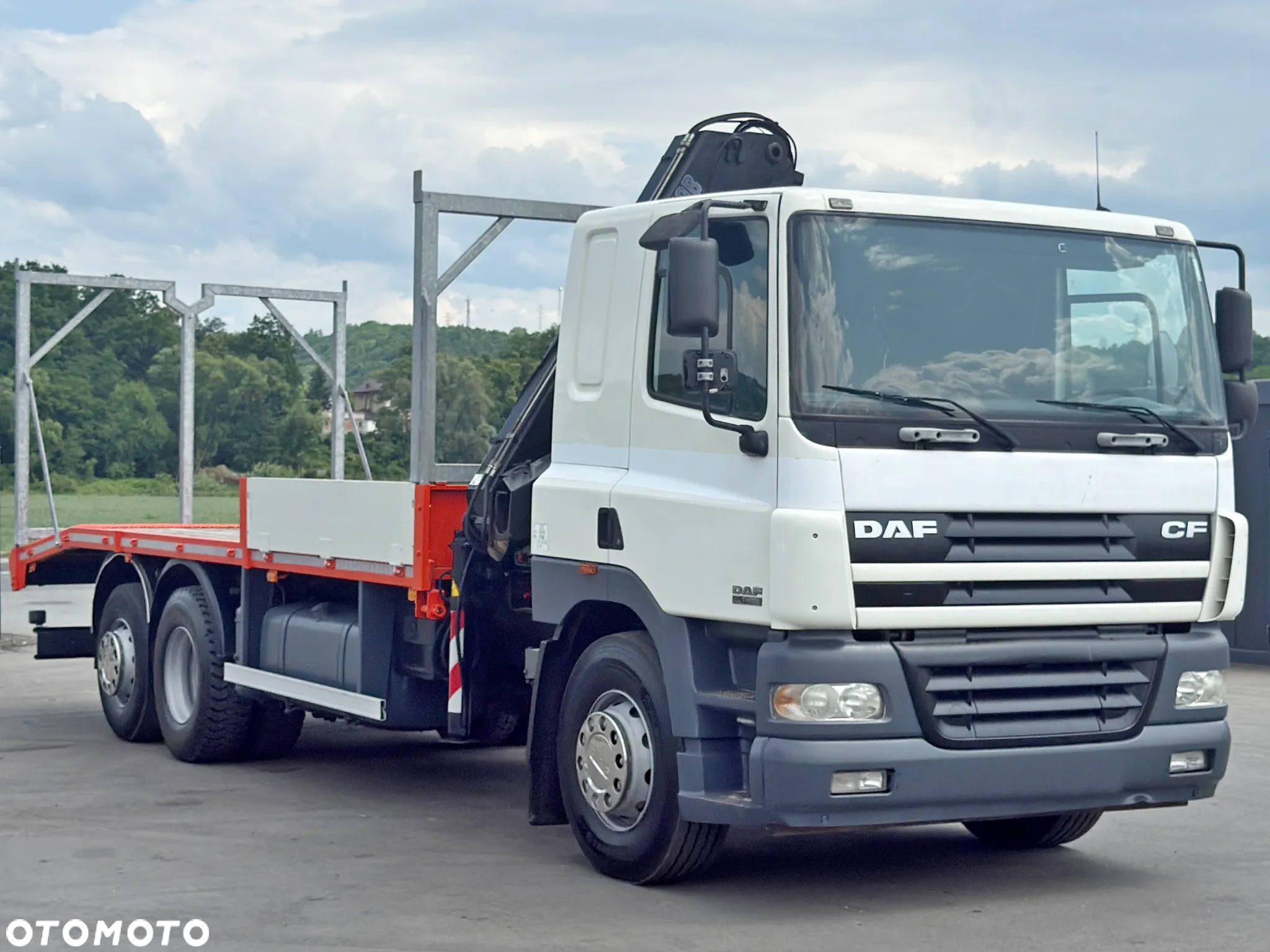 DAF CF 85.380 * LAWETA 7,20 m + HIAB 144 B-2 DUO * STAN BDB - 4