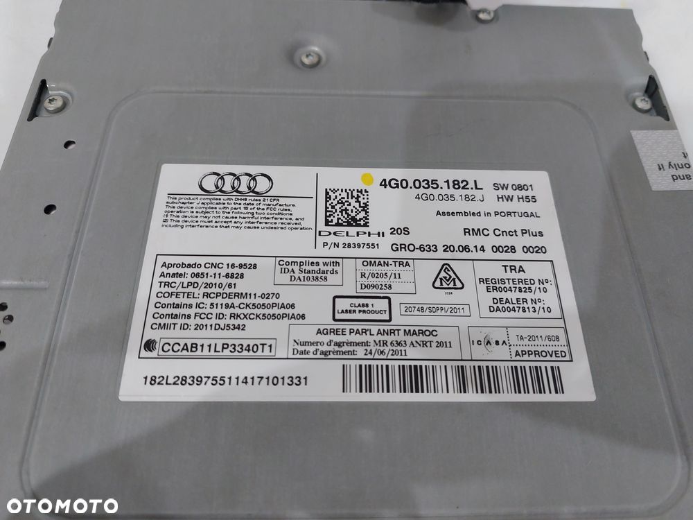 AUDI A6 C7 A7 CZYTNIK MULTIMEDIA MMI 4G0035182L - 6