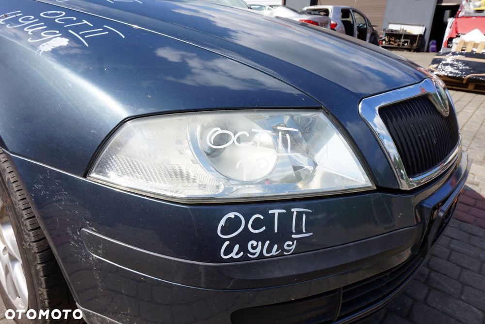 MASKA ZDERZAK BŁOTNIKI LAMPY OCTAVIA II 1Z5 9901 LV7F  SKODA 2004-2008 SZARY PRZÓD KOMPLETNY - 23