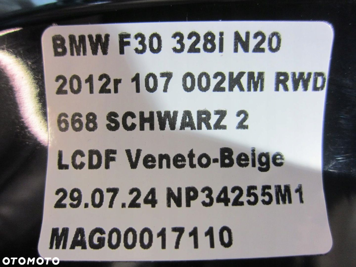BMW F30 F22 F80 F36 LOTKA NA DACH REKIN SCHWARZ 2 668 OBUDOWA 65209259440 - 6
