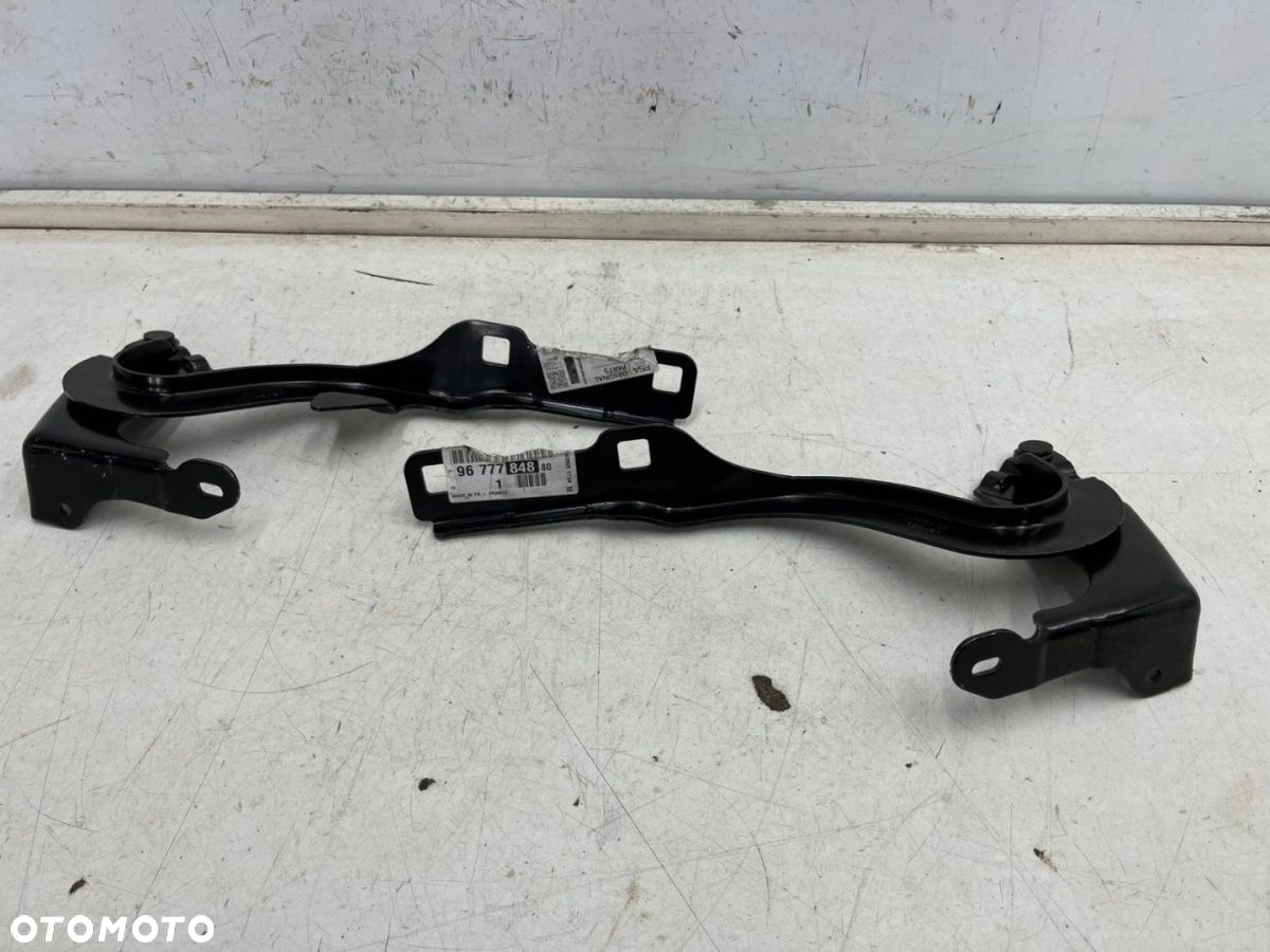 Zawias maski Peugeot 308 II T9 13-21r. NOWE zawiasy pokrywy silnika lewy prawy komplet 9677784980 - 3