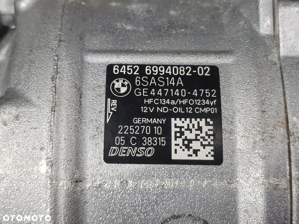 Kompresor Sprężarka klimatyzacji BMW F10 F20 F30 2.0d B47 6994082 - 7