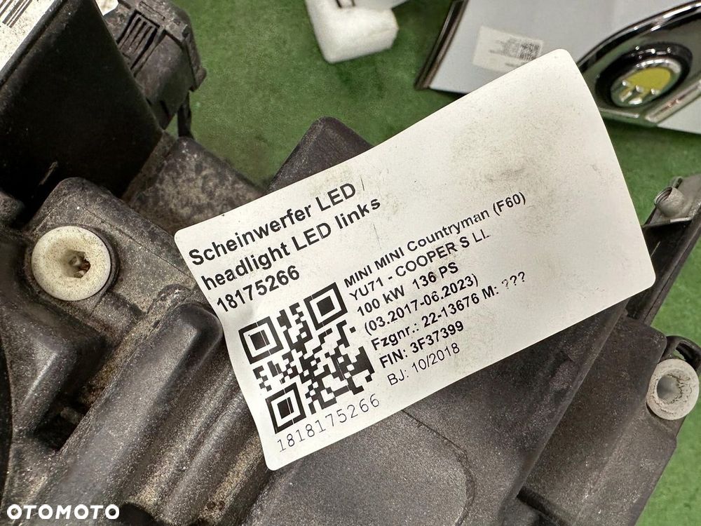 MINI F60 S PRZÓD MASKA ZDERZAK LAMPY BŁOTNIKI PAS PRZEDNI B15 HYBRYDA - 16
