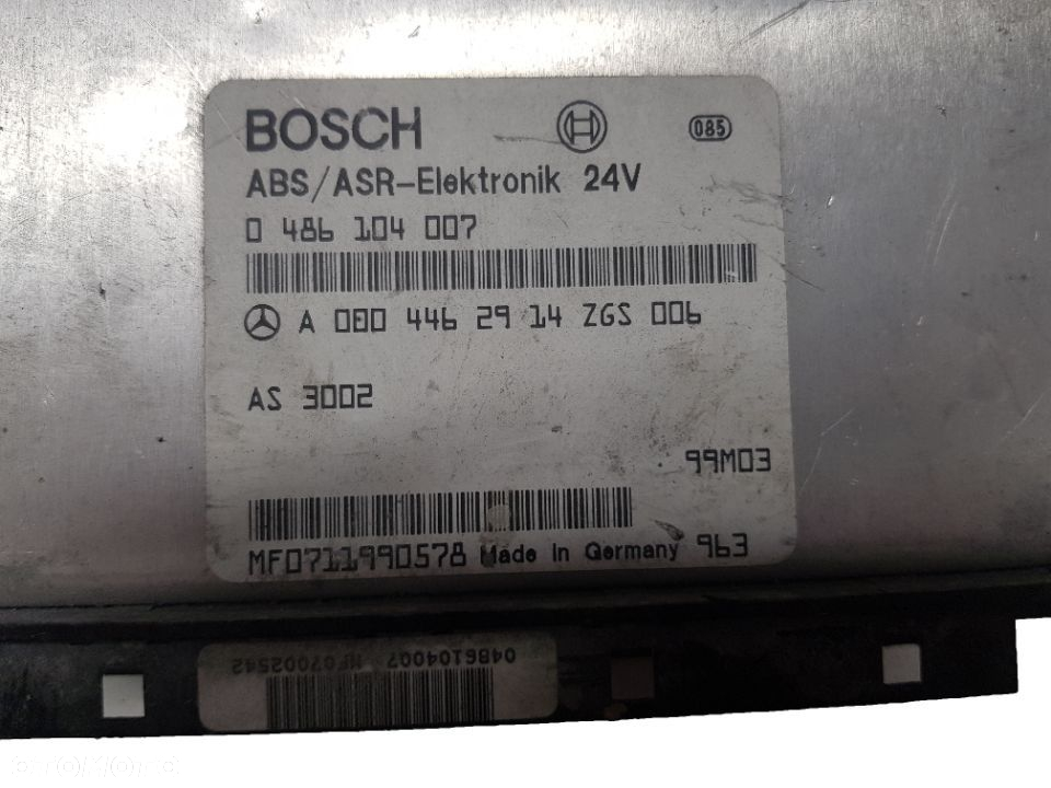 STEROWNIK MODUŁ ABS ASR MERCEDES ATEGO 0486104007 - 2