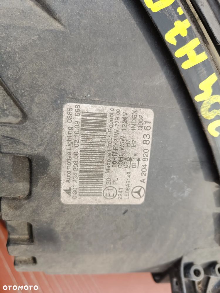 MERCEDES W204 LAMPA LEWA PRZÓD PRZEDNIA H7 EUROPA - 9