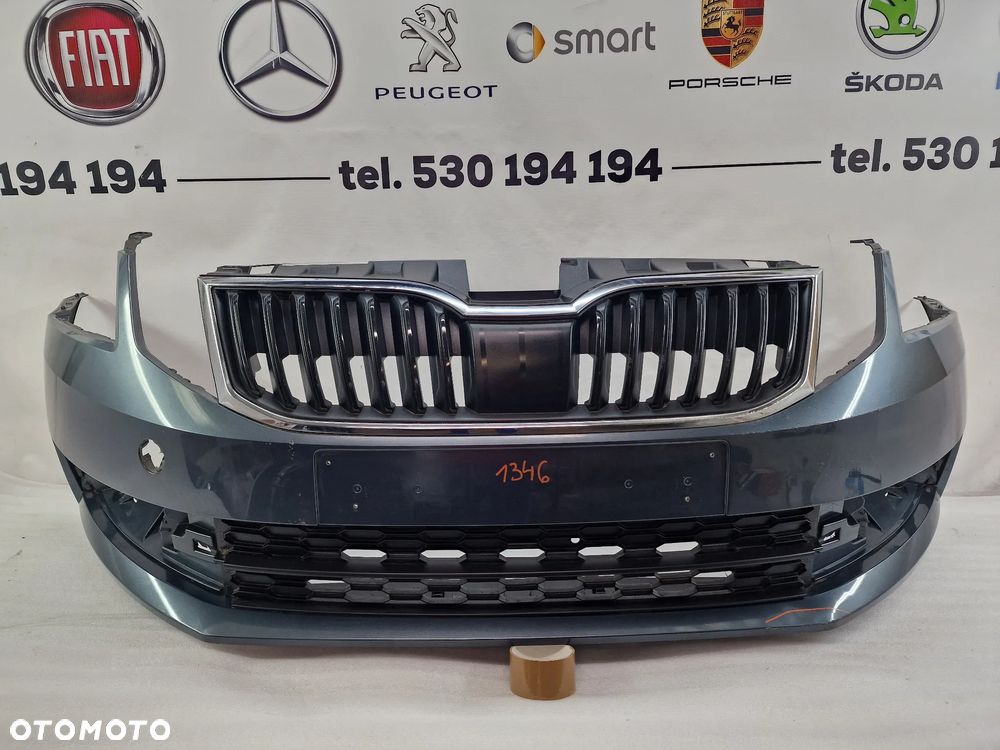 SKODA OCTAVIA 3 III 5E0 LIFT 16- ZDERZAK PRZEDNI PRZÓD + ATRAPA / GRILL + KRATKA ŚRODKOWA , NR 5E0807221N , NR AUKCJI NZ1345 - 1