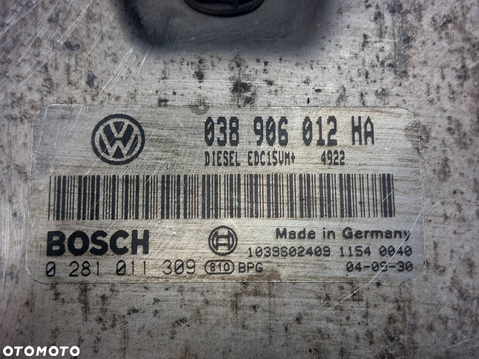 ZESTAW STARTOWY SKODA OCTAVIA I 1.9 TDI 038906012HA 1U0920811J - 2