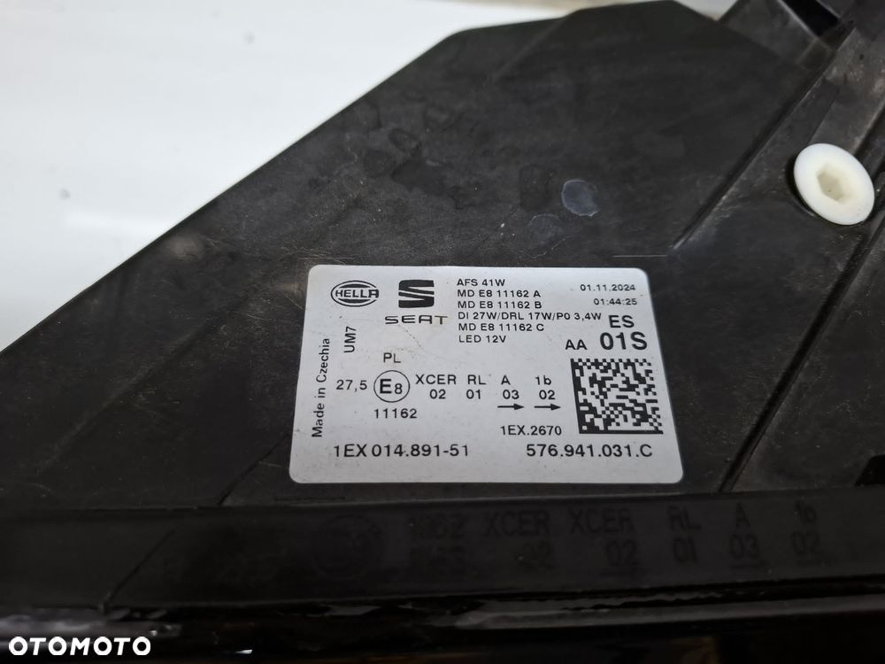 LAMPA LEWA PRZEDNIA PRZÓD SEAT ATECA LIFT FULL LED 576941031c IDEALNA - 9