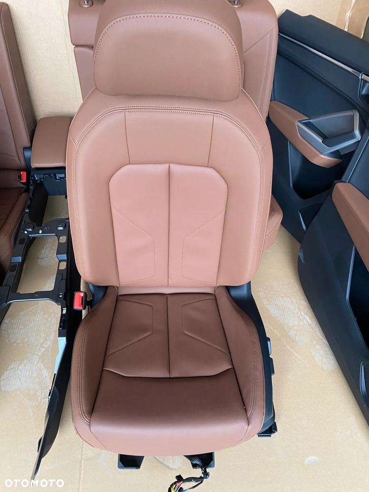 Audi Q3 83A kompletny środek Fotel fotele kanapa skóra boczki brązowe 32km - 4