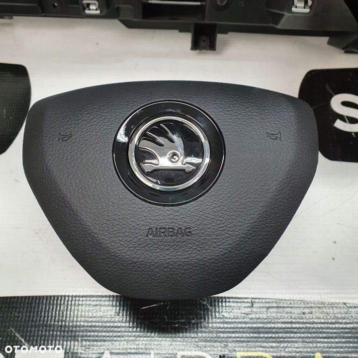 SKODA KODIAQ DESKA ROZDZIELCZA KONSOLA KOKPIT PULPIT PODUSZKI AIRBAG AIR BAG PASY KIT SET - 6