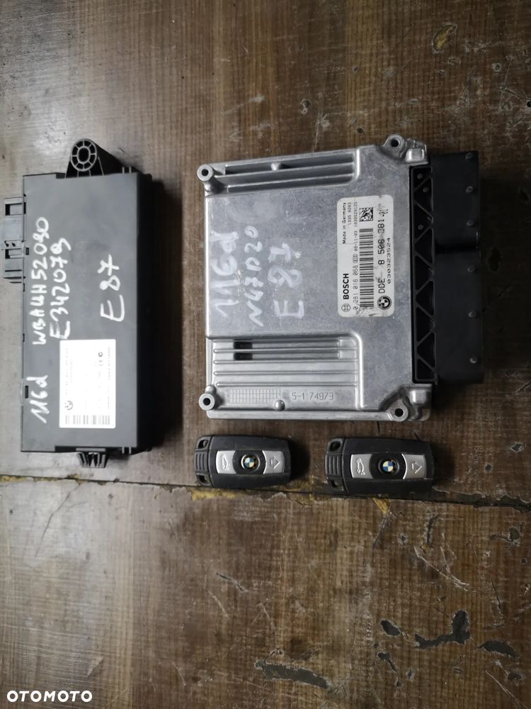 ZESTAW KOMPUTER STEROWNIK SILNIKA DDE 8506281 BMW E87 E90 E84 2.0d N47 316d 0281016068 2 KLUCZE CAS 3 - 1