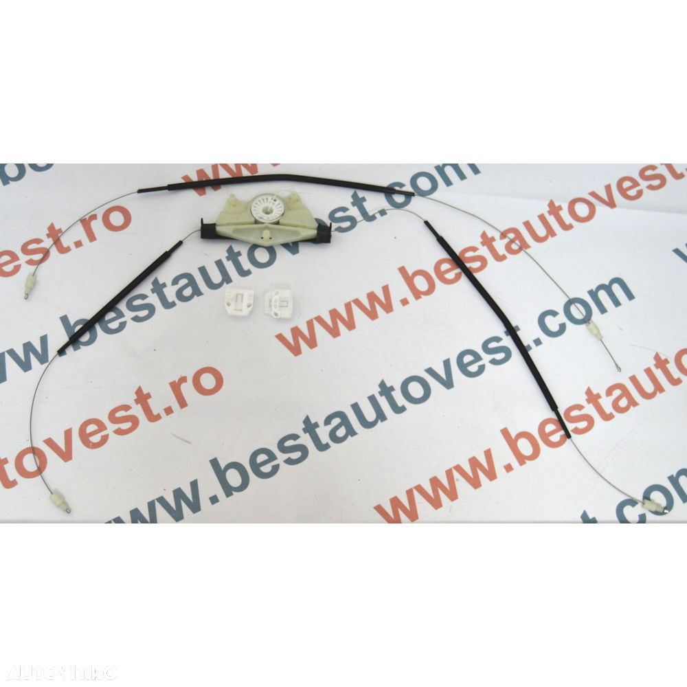 Kit reparatie macara geam fata Seat Leon 1M, Toledo 1999-2005, usa fata partea Dreapta (cablu role si suport geam) - 2