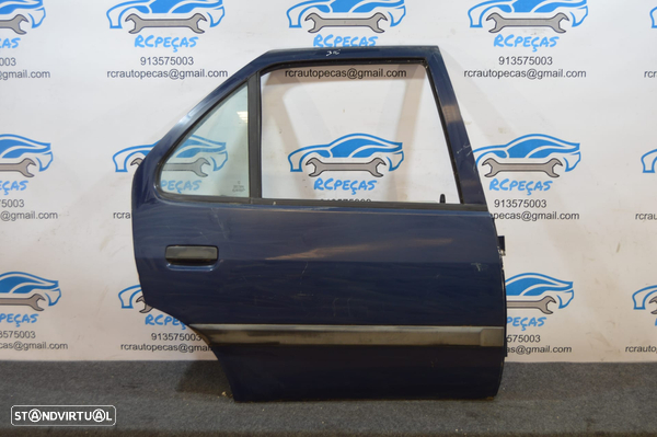 PORTA TRASEIRA TRÁS DIREITA PEUGEOT 306 7B N3 N5 FECHO ELEVADOR MOTOR PUXADOR VIDRO