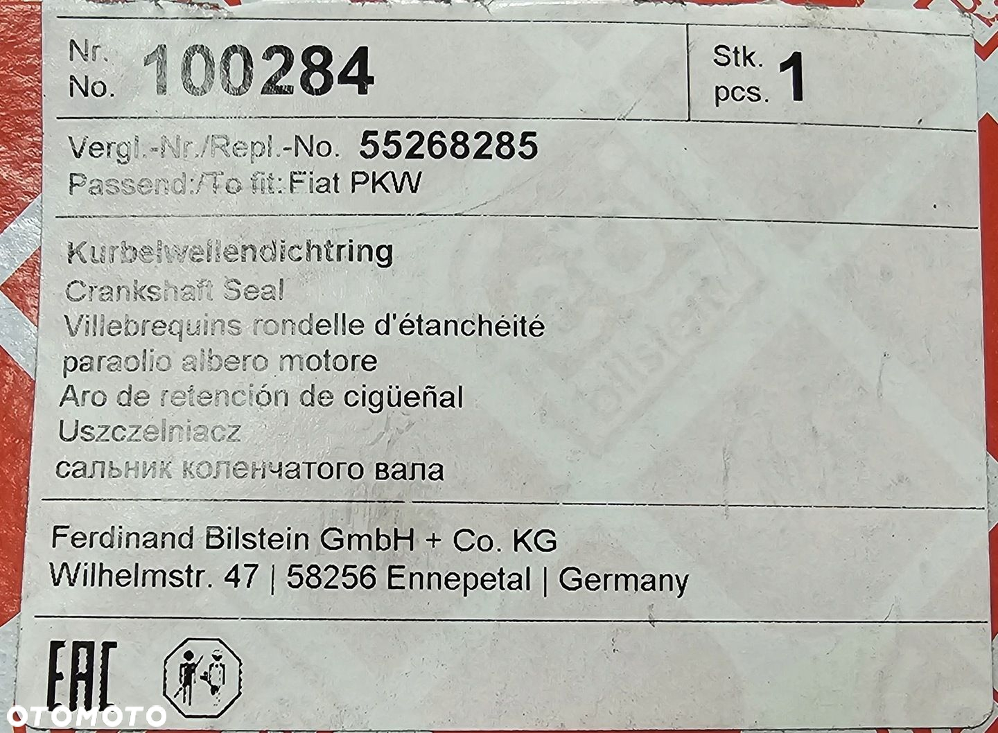 NOWY USZCZELNIACZ WAŁU ALFA ROMEO / FIAT / LANCIA / OPEL / JEEP / SUZUKI - 4