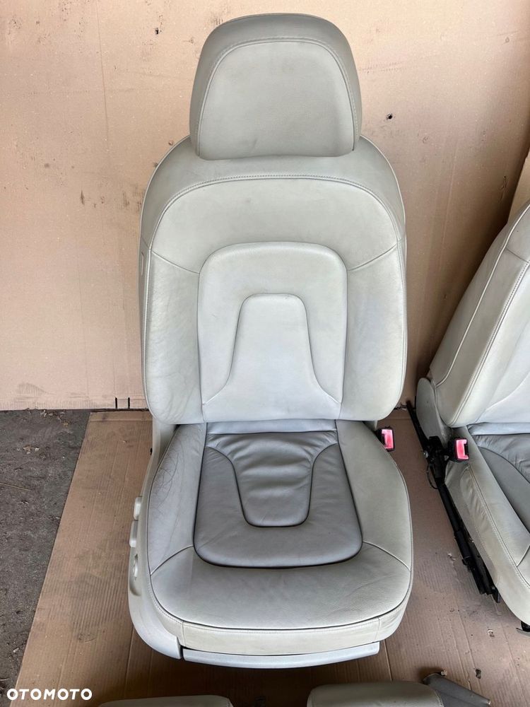 AUDI A4 B8 FOTELE KANAPA SKÓRA JASNA KOMPLET GRZANE ELEKTRYCZNE - 7