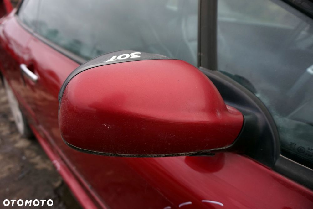 LUSTERKO ELEKTRYCZNE PRAWE 307 CC LKRD SKŁADANE EL CZERWONY 8149VT PEUGEOT 2003-2008 - 1
