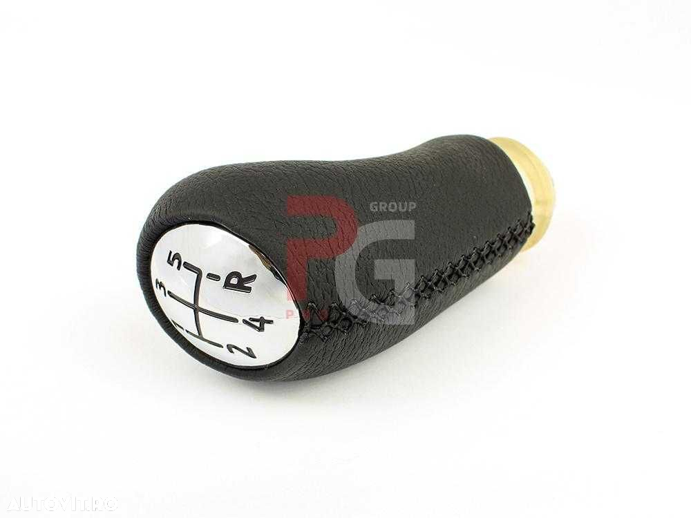 Nuca sport schimbator de viteza Renault 5 viteze + Adaptor Piele Crom - 2