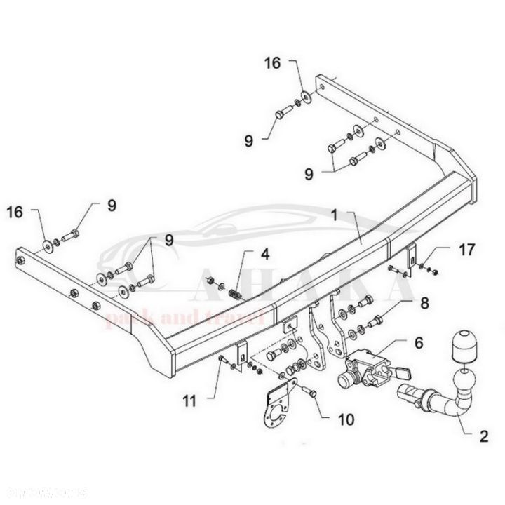Hak Holowniczy Automat Do Ford Galaxy 2000-2006 - 3