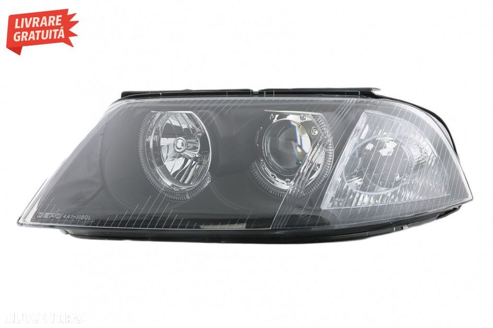 Faruri VW Passat 3BG B5 (09.2000-03.2005) Angel Eyes Negru - 2