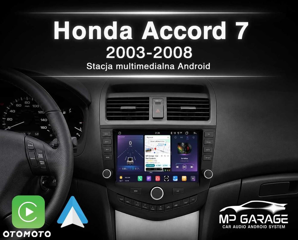 Honda Accord 7 Nawigacja Android_14 CarPlay/AndroidAuto 4G LTE Qled Montaż Gwarancja