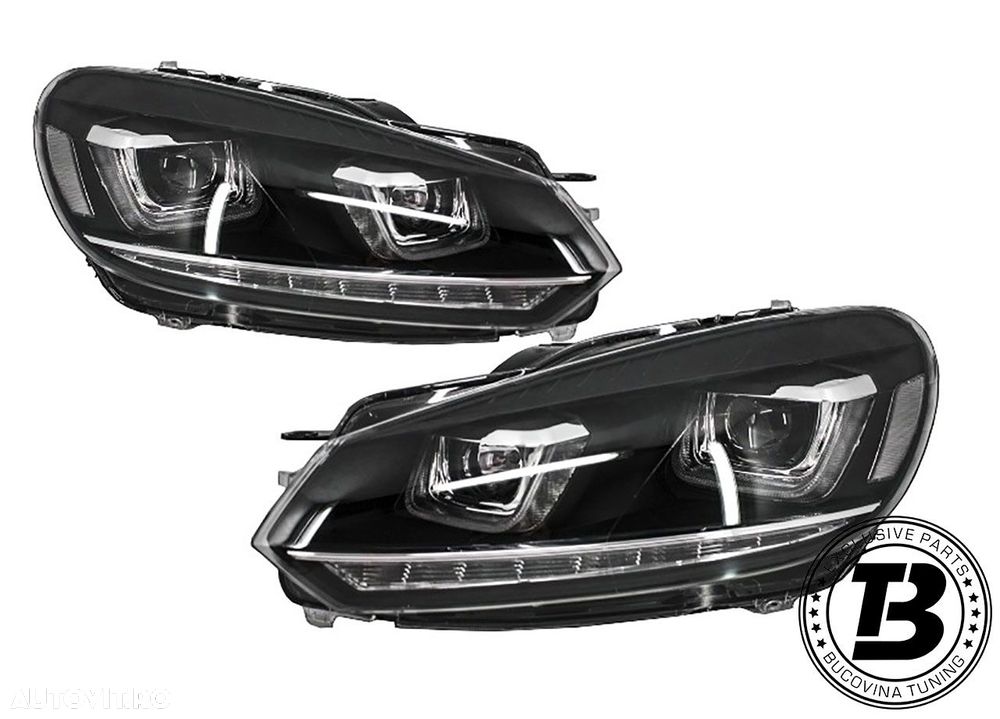Faruri LED compatibile cu VW Golf 6 VI G7 U Design - 2