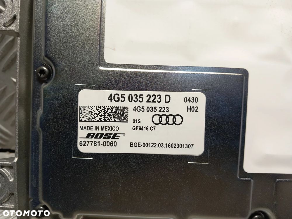 AUDI A7 C7 WZMACNIACZ SAMOCHODOWY NAGŁOŚNIENIA BOSE 4G5035223D - 4