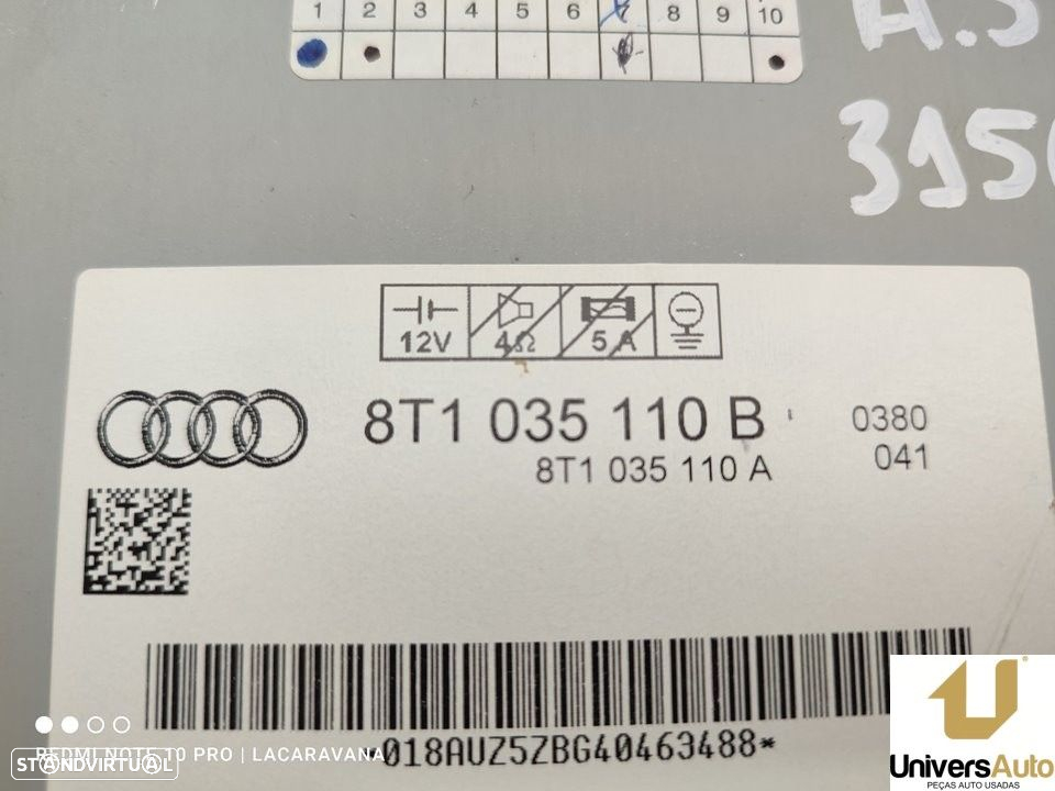 SISTEMA AUDIO / RADIO CD AUDI A5 2008 -8T1035110B - 8
