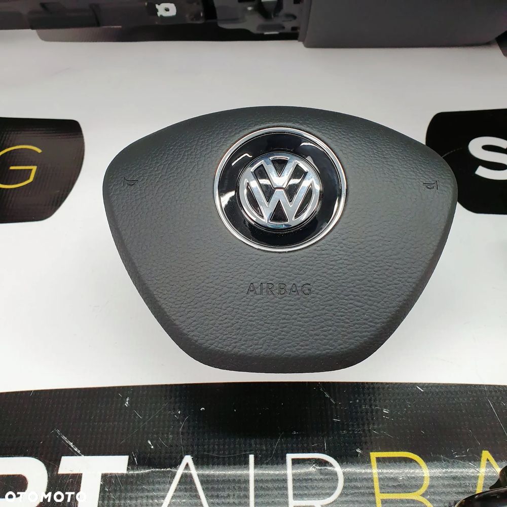 VW TOURAN II 5TA DESKA ROZDZIELCZA KONSOLA KOKPIT PULPIT PODUSZKI AIRBAG AIR BAG PASY KIT SET - 6