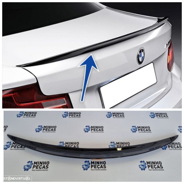 Aileron | Spoiler Mala BMW Série 2 F22 F23 F87 Preto Brilho - 1