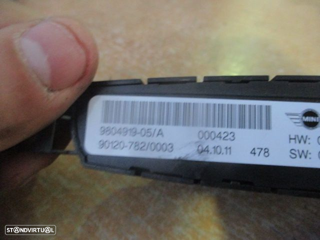Interruptor 9804919 MINI COOPER S COUNTRYMAN 4X4 R60 2011 2.0D 143CV 5P BRANCO LUZES DE NEVOEIRO - 3