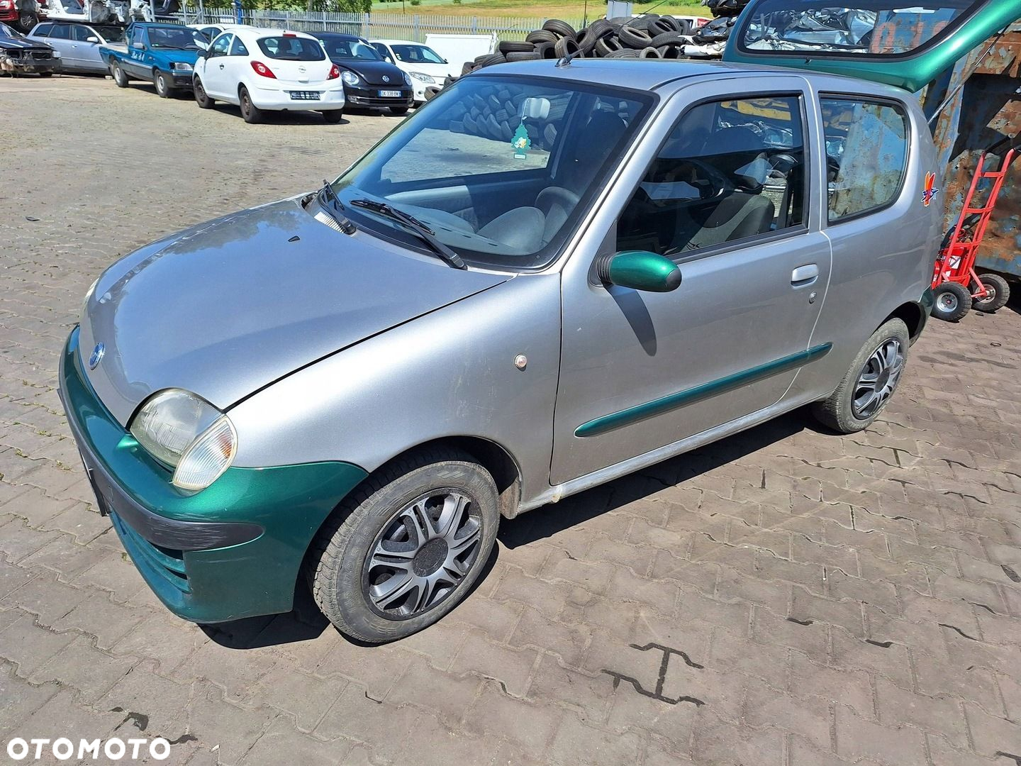 Fiat Seicento / 600 SREBRNE PASAŻERA DRZWI PRAWE 647 GRIGIO STEEL - 2