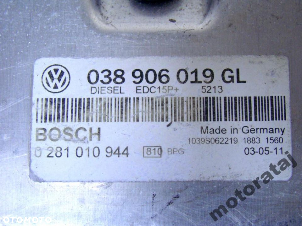 KOMPUTER MODUŁ VW PASSAT 0281010944 038906019GL - 2