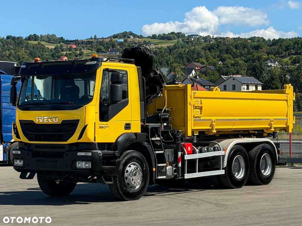 Iveco Trakker 360 Wywrotka 4,90 m * HIAB 122 B-2 HIDUO + PILOT * Bordmatic * 6x4 - 7