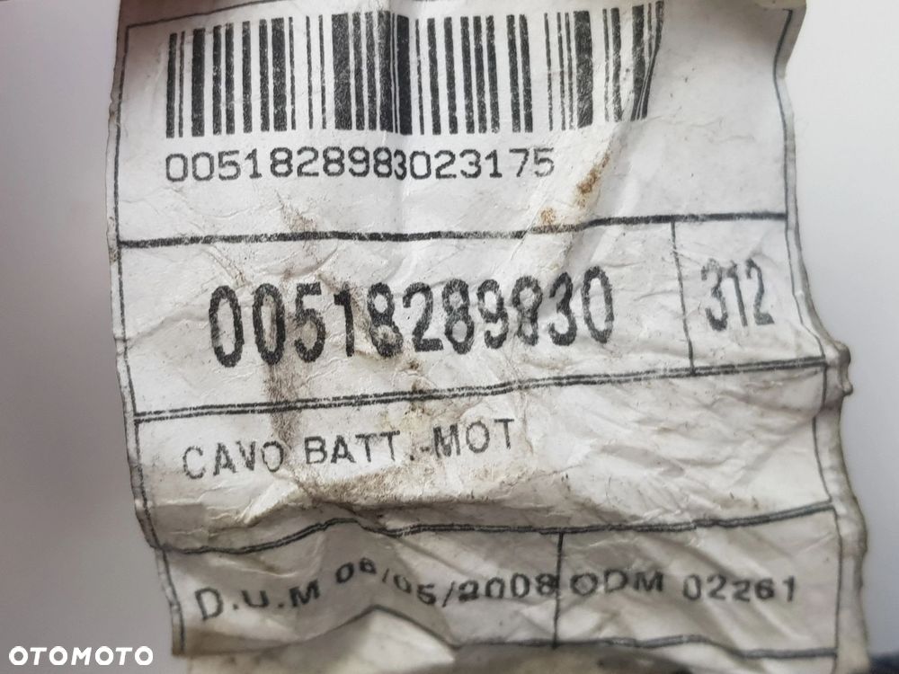 Przewód Kabel Klema Plusowa Fiat 500 Abarth 1.4 T-Jet 00518289830 - 3
