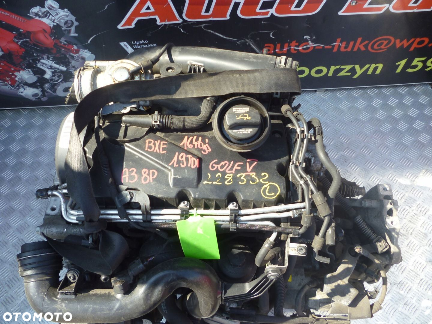 SILNIK KOMPLETNY VW GOLF V AUDI A3 8P 1.9 TDI BXE 164 TYS - 2