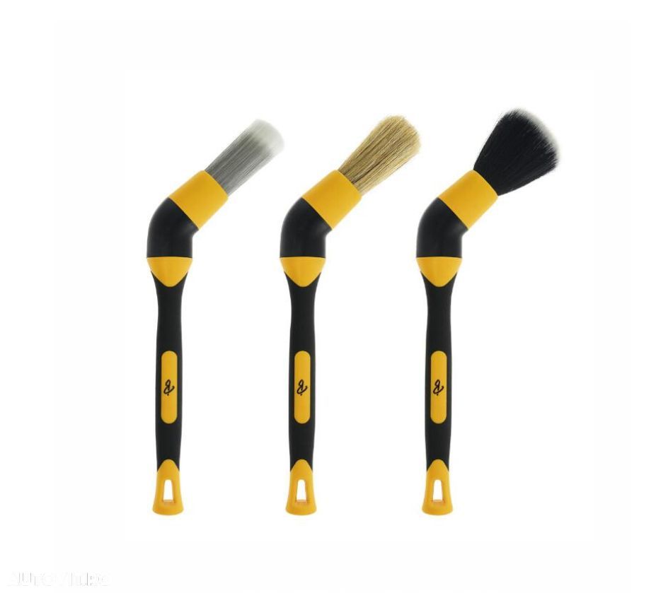 Set 3 pensule detailing, interior-exterior, cu adaptor cu cot, BLN0520 Billionaire - 2