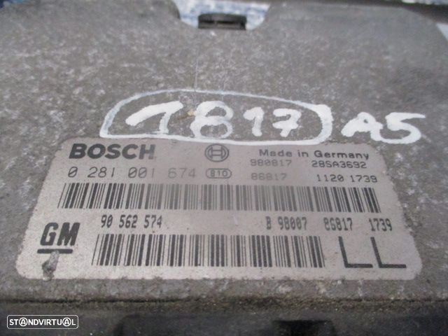 Centralina 90562574  0281001674 OPEL ASTRA G CARAVAN 1998 2.0DI 82CV 5 PRETO BOSCH - 4