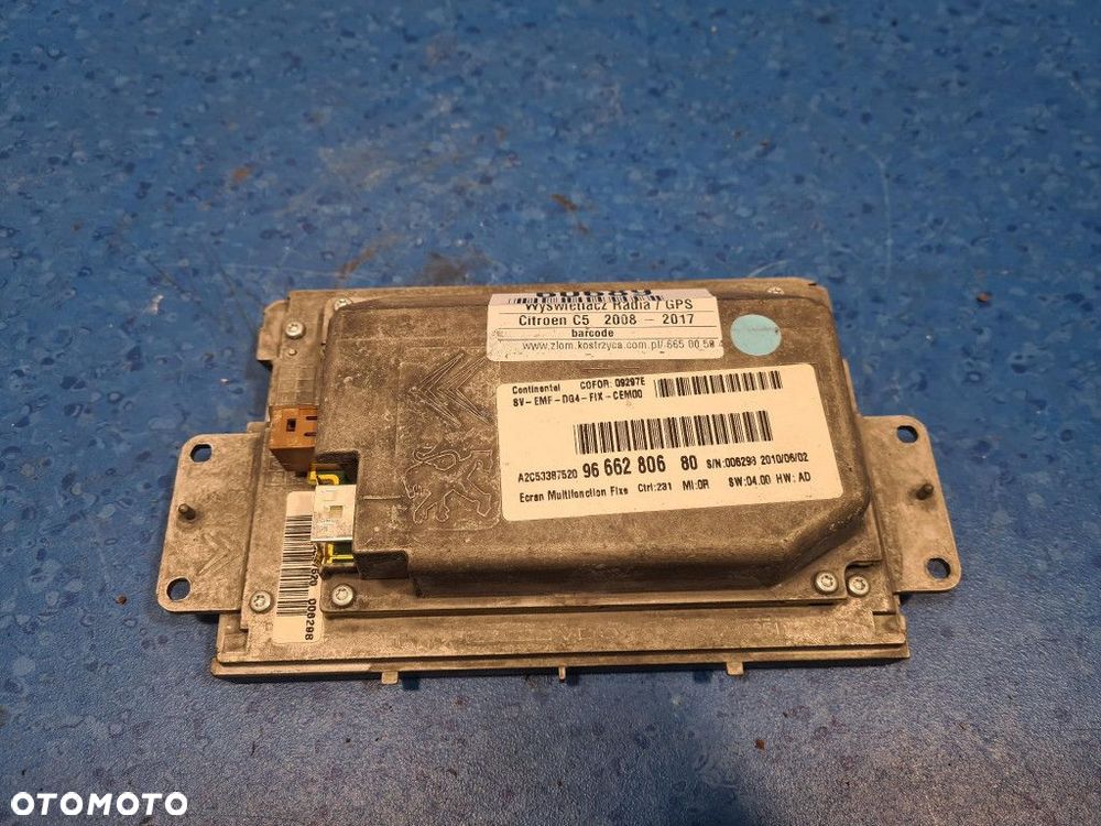 CITROEN C5 II  WYŚWIETLACZ RADIA / GPS 9666280680 KJC - 5