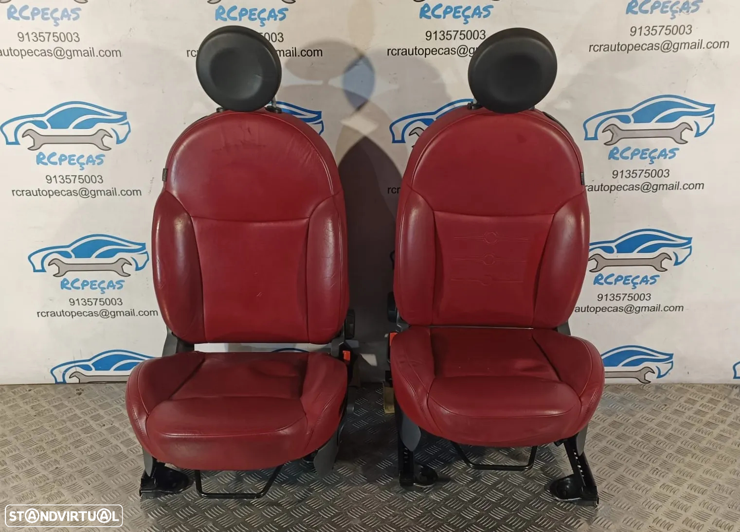 .BANCOS FIAT 500 312 SPORT PELE QUARTELAS - 3