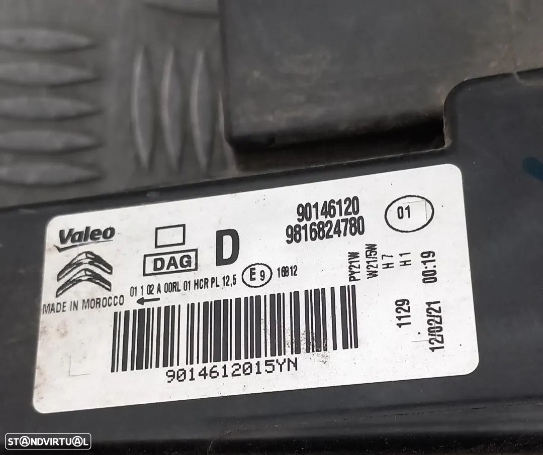 Optica Direita Citroen Berlingo 2021 Ref: 9816824780 - 4
