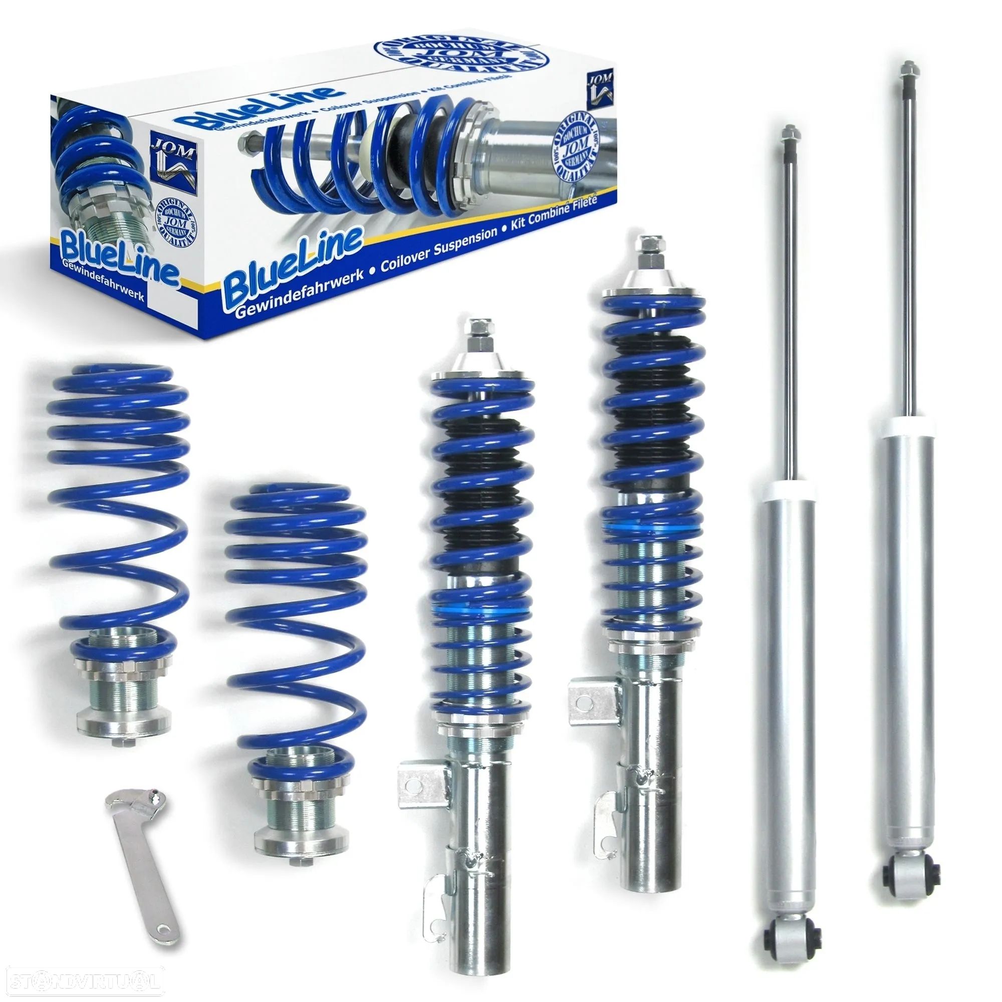 Kit suspenção coilovers JOM BLUE LINE para Audi TT Coupe / Roadster 8N, Seat Leon Cupra R 1M, Skoda Octavia RS 1U. - 1
