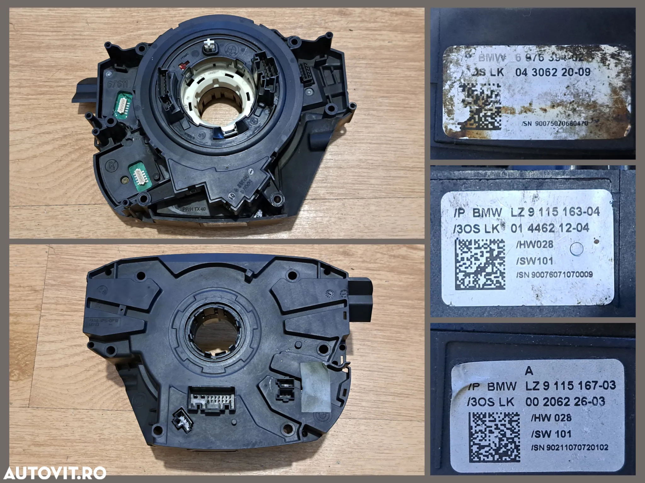 BMW Seria E F G SZL Panglica spira volan Modul senzor gura ventilatie Buton Start/ Stop Senzor parcare Antena maner usa accesc confort Capac carlig remorcare bara E60 E64 G11 G12 E46 E91 E81 E89 F10 F11 F18 E90 - 2