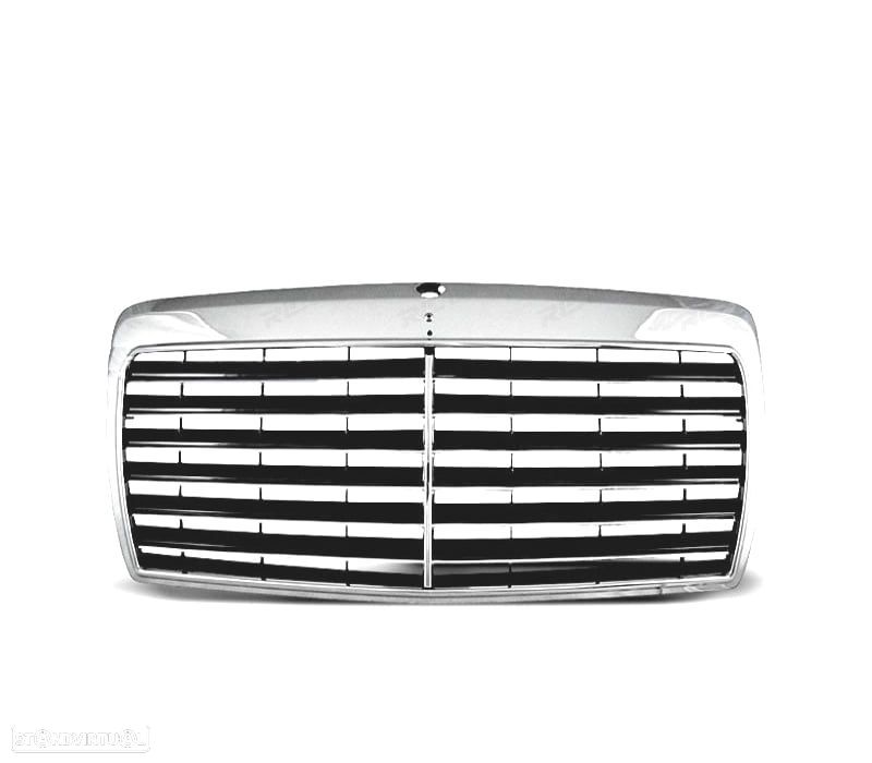 GRELHA FRONTAL MERCEDES W124 85-93 CROMADO - 2