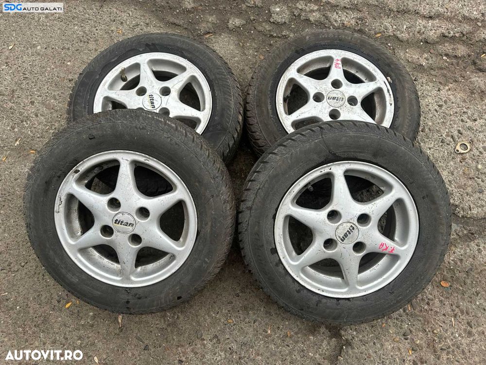 Set 4 Jante Roti Aliaj 165 70 R13 4x108 cu Cauciucuri Iarna Ford Ka 1996 - 2008 [X4129] - 1