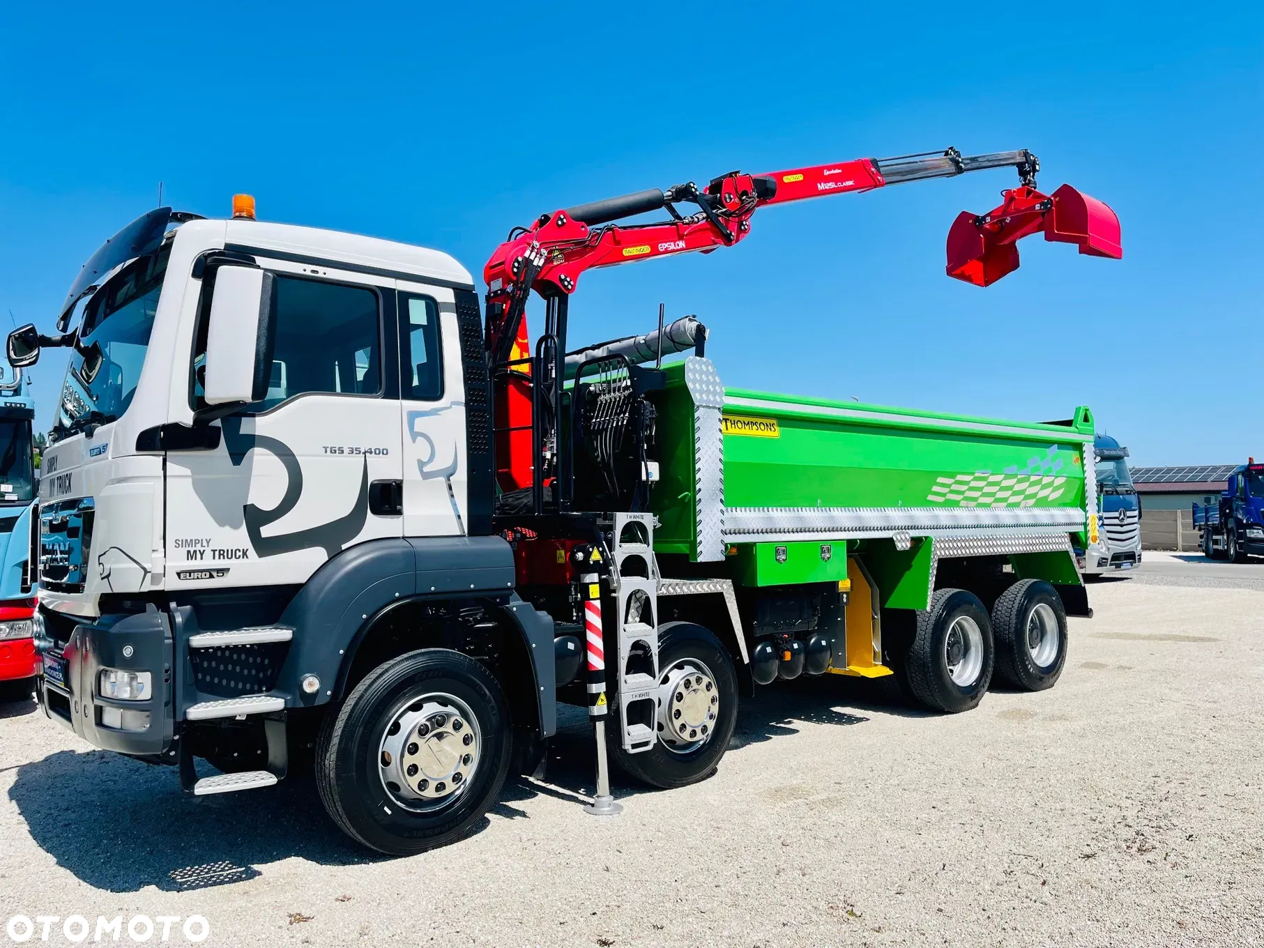 MAN MAN TGS TGX 35.400 // 8x4 // E5 // wywrotka kiper + HDS z czerpakiem / - 9
