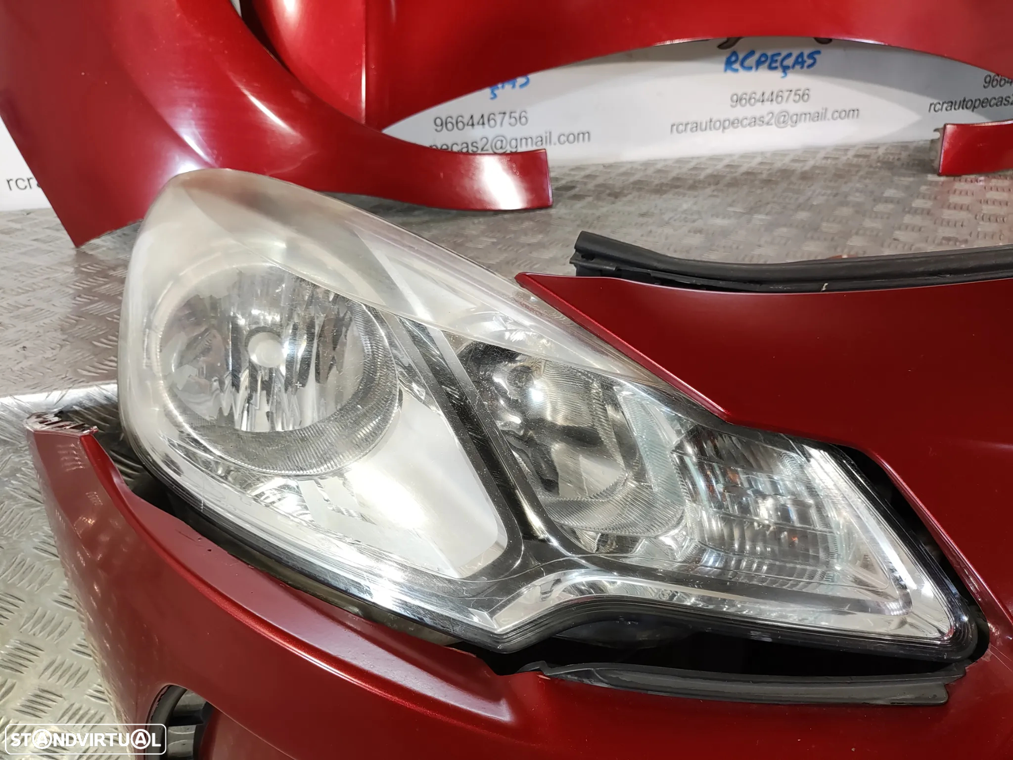 FRENTE COMPLETA CITROEN DS3 SA CAPOT PARACHOQUES GUARDA-LAMAS OTICAS RADIADOR VENTILADOR FRENTE FIBRA REFORÇO - 10